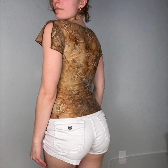 Brown tan gold paisley - Picture 3 of 8